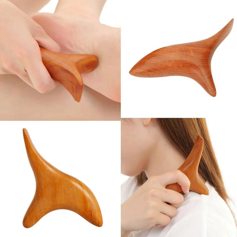Full Body Massager 1 PC Neck Foot Wood Trigger Point Massage Gua Sha Tools Home Gym Professional Wooden Therapy Massage Tool for Back Leg Hand Face 23