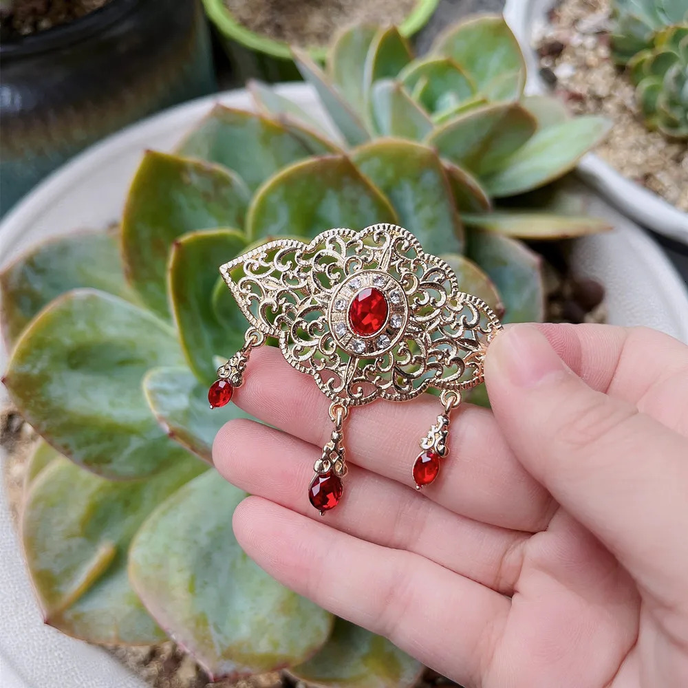 Pins Brooches Neovisson Fashion Gold Color Arabic Brooch for Delicate woman Morocco Caftan Fashion Style Wedding Jewelry Romantic Gift 231115