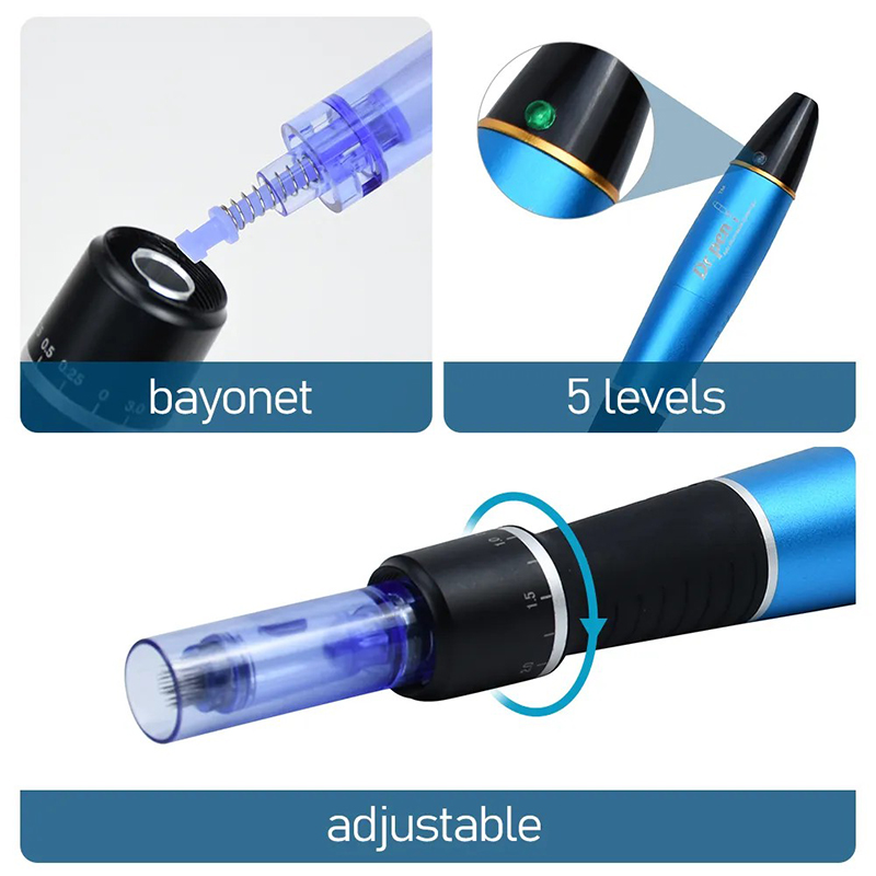 Electric Dr. Pen Ultima A1 2 pcs 12 Pins Needles Professional Derma Pen Nanoneedles Tatoo Machine Wireless Mesotherapy Skincare Tool SPA Care Micronee