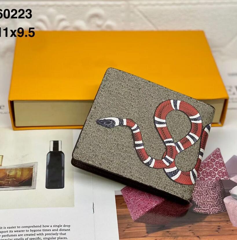 Fashion Men Animal Short Wallet Leather Black Snake Tiger Bee Man Wallets Women Purse Card Holders Women Purses With logo designer wallet g7005