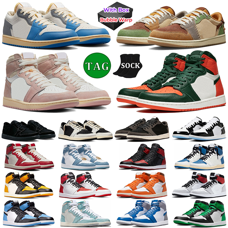 jumpman 1 1s basketball shoes Vintage UNC Grey Solefly Black Phantom Lost And Found Reverse Mocha Fragment Lucky Green Denim mens trainers women outdoor sneakers, 25
jumpman 1 1s basketball shoes Vintage UNC Grey Solefly Black Phantom Lost And Found Reverse Mocha Fragment Lucky Green Denim mens trainers women outdoor sneakers, 25