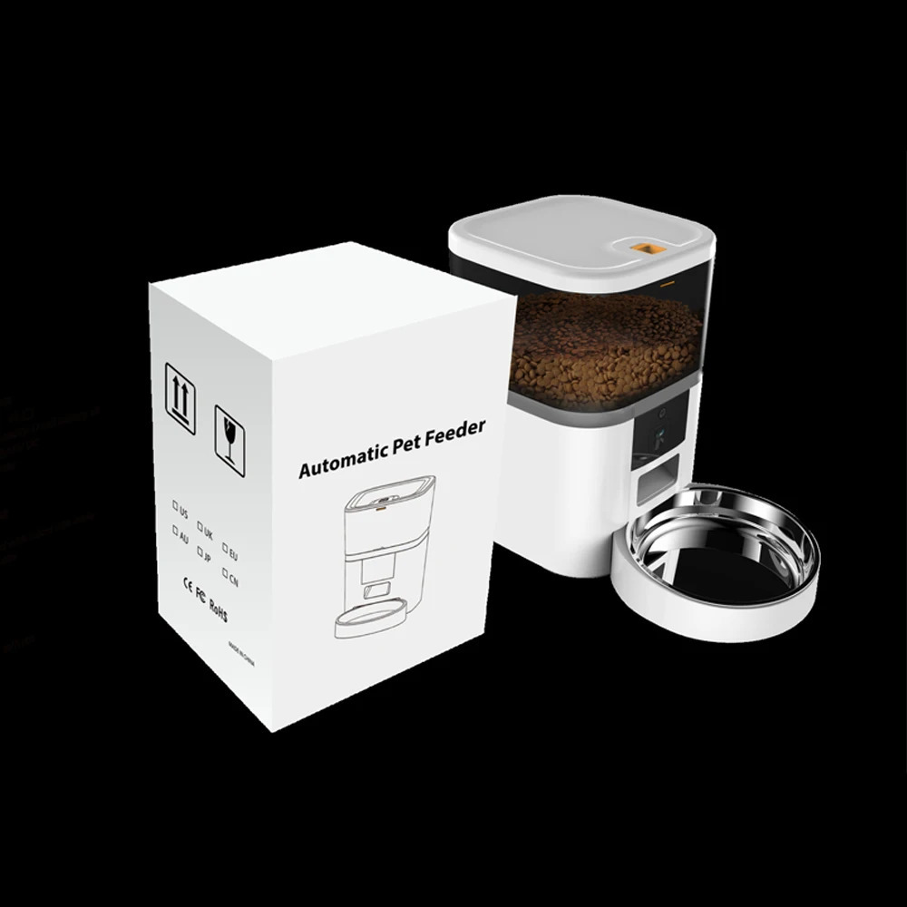 Dog Bowls Feeders 4L Timing Feeder APP Smart Pet Food Automatic Dispenser with Camera Suitable for Small Cats and Dogs Remote Feeding 231116