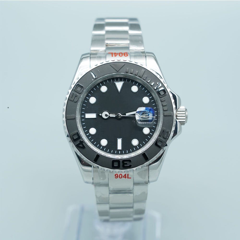 ST9 Watch YACHT Black Sapphire Stainless 42mm Automatic Mechanical Stainless Steel Mens Men Wristwatches Black Dial new