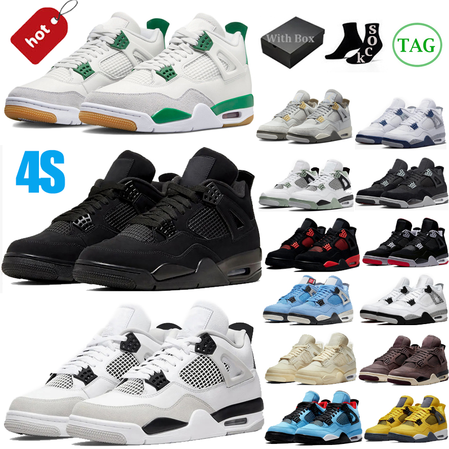 With box 4s mens womens basketball shoes Jumpman 4 Military Black Cats Canvas Sail White Oreo University Blue Fire Red Thunder Bred men trainers sports sneakers, 33
With box 4s mens womens basketball shoes Jumpman 4 Military Black Cats Canvas Sail White Oreo University Blue Fire Red Thunder Bred men trainers sports sneakers, 33