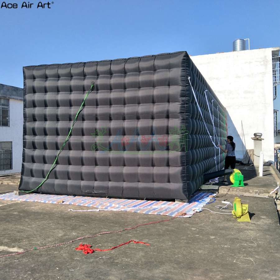 Accommodate 80 People Inflatable Projection Party Tent School Educational Cinema Tent with White Screen for Event