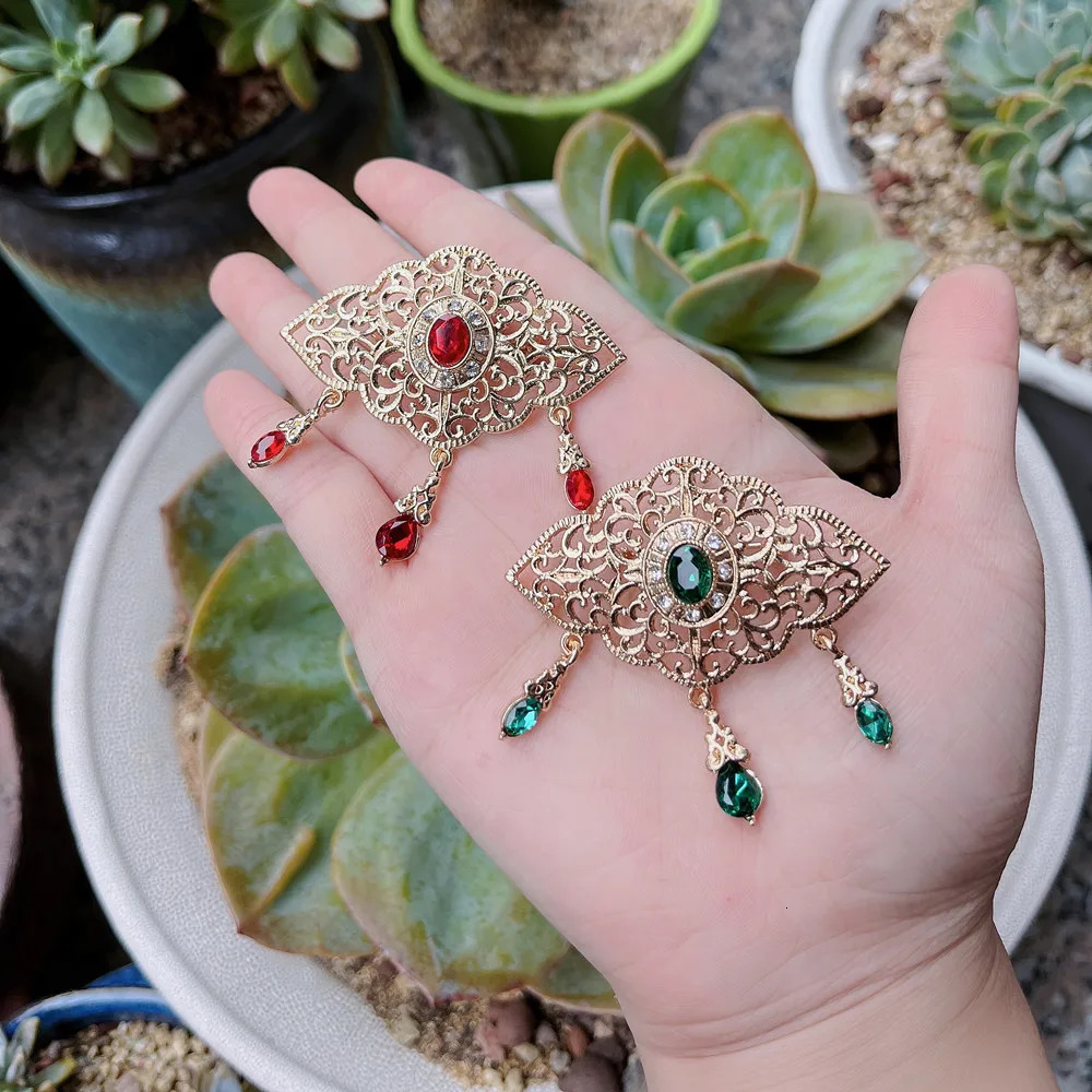 Pins Brooches Neovisson Fashion Gold Color Arabic Brooch for Delicate woman Morocco Caftan Fashion Style Wedding Jewelry Romantic Gift 231115