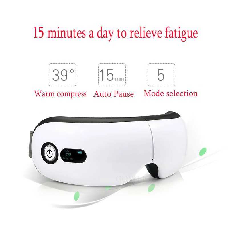 Sleep Masks Electric Eye Massager Smart Airbag Vibration Hot Compress Bluetooth Music Massage Relieve Fatigue Dark Circles Protector 231116