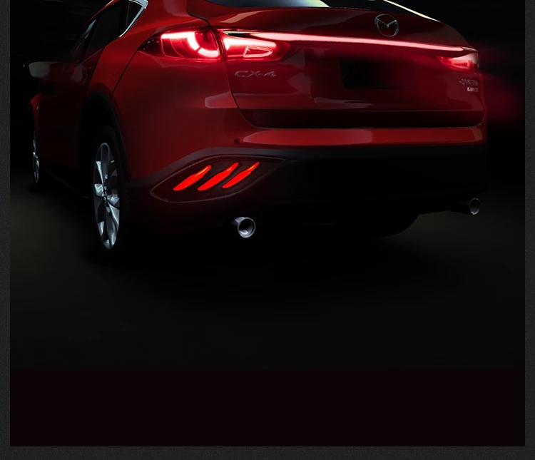 Car Styling Tail Lamp for Mazda CX-4 LED Tail Light 20 16-20 19 CX4 Rear Taillight Fog Brake Turn Signal LED Lights Bar