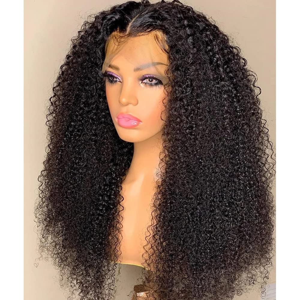 Kinky Curly Frontal Human Hair 4x4 5x5 6x6 7x7 13x4 13x6 360 Full Lace for Women Natural Color Pre Plucked Glueless Wigs