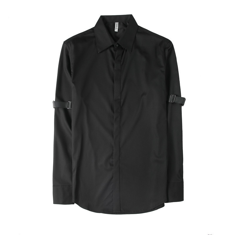 Shirts Men Long Sleeve Slim Fit Casual Men Shirt Black White Formal Business Dress Shirts Camisa Social Masculina 210527