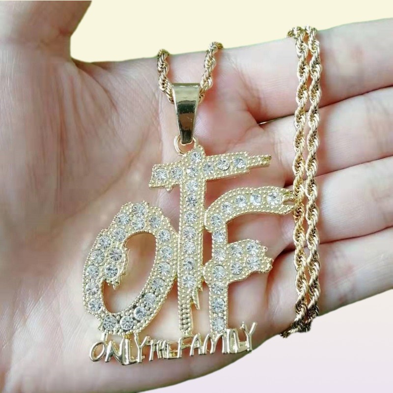 iced out only the family pendant necklace for men women luxury designer mens bling diamond letter pendants letters gold