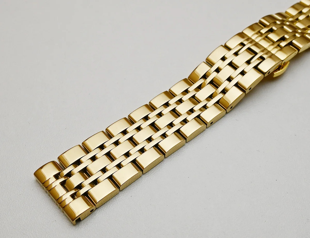 Watch Bands Solid Metal Watchbands Bracelet Polished Silver Black Gold Stainless Steel Watch Band Strap 18mm 19mm 20mm 21mm 22mm 23mm 24mm 231115