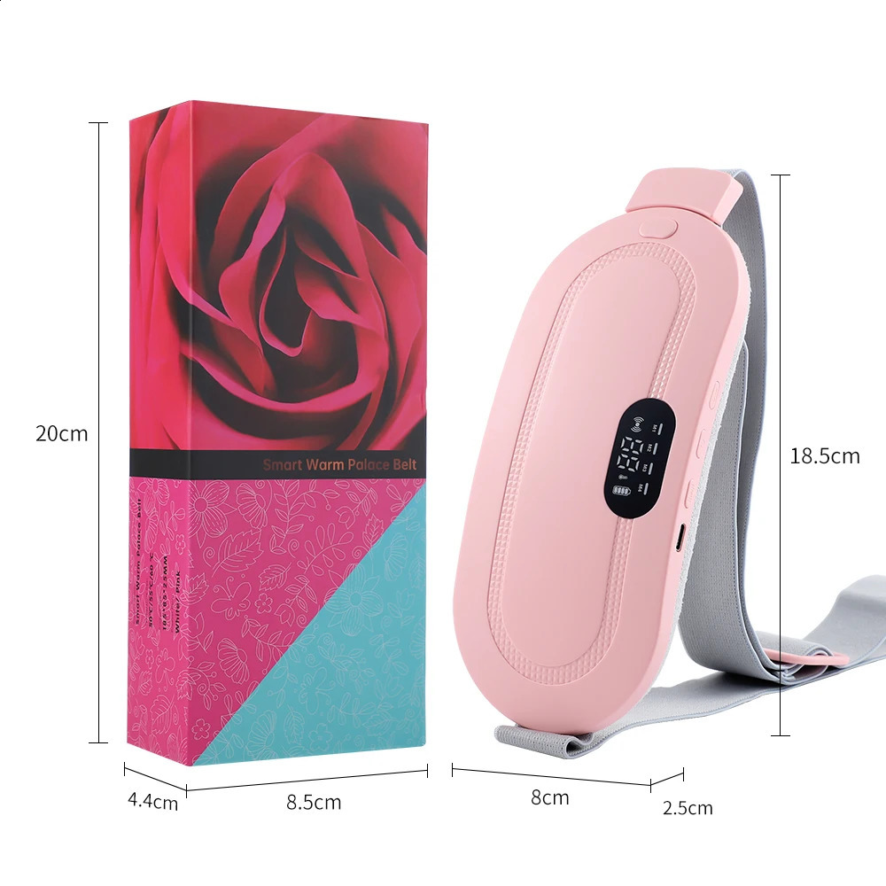 Portable Slim Equipment USB Uterine Warm Belt Pain Relief Menstrual Abdomen Stomach Back Waist Infrared Heating Compress Vibration Massager Brace 2311
