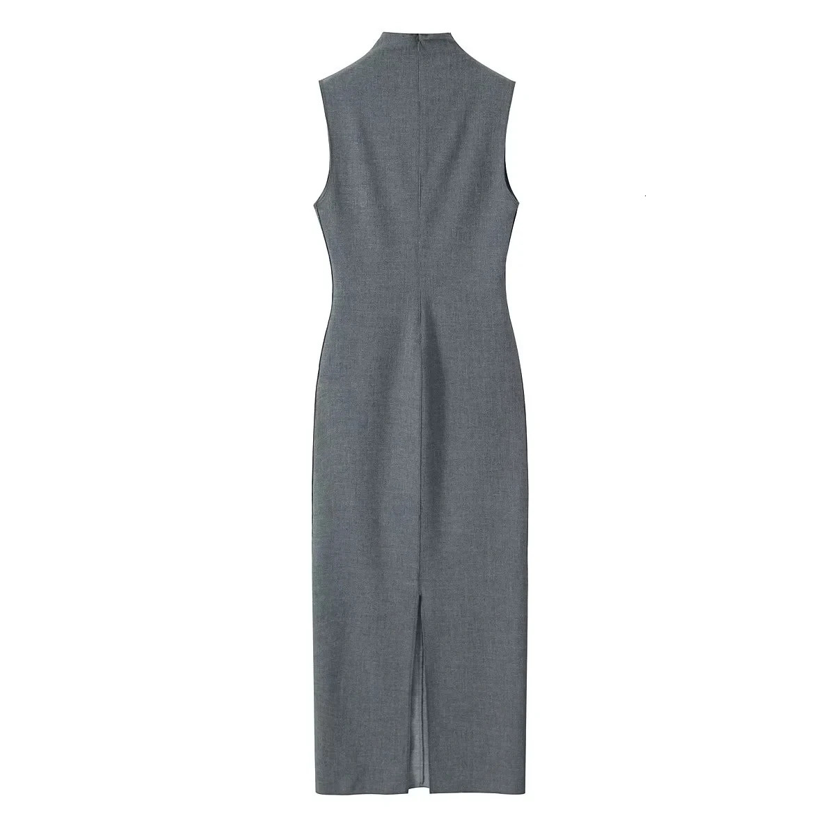 Basic Casual Dresses KONDALA 2023 Pencil Long Party for Women Autumn Bodycon Dress Woman Sleeveless Dresse Winter Female 231116