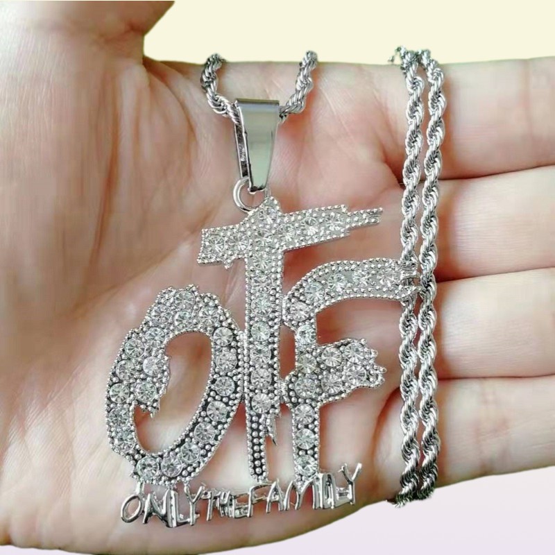 iced out only the family pendant necklace for men women luxury designer mens bling diamond letter pendants letters gold