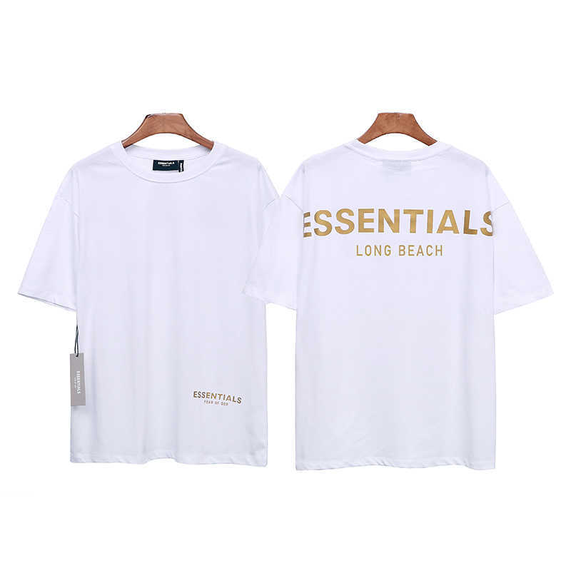 ESS Tees T-Shirts Luxury Designer fashion clothing FEARs OF GOD fog ESSEN gilded letter print loose BF Style Men's Women's Short Sleeve T-Shirt, White
ESS Tees T-Shirts Luxury Designer fashion clothing FEARs OF GOD fog ESSEN gilded letter print loose BF Style Men's Women's Short Sleeve T-Shirt, White