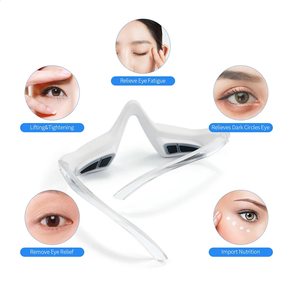 Eye Massager 3D Smart EMS Micro Current Pulse Red Light Therapy Eye Massager Fatigue Relieve Wrinkle Reduction Blood Circulation 231115