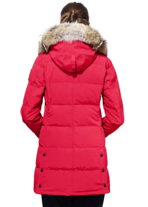 Women's Real Wolf Fur Puffer Jacket Down Filled, Hooded, Windproof, Casual Winter Parka - Navy, Cream, Green, Gray, Black, Red
