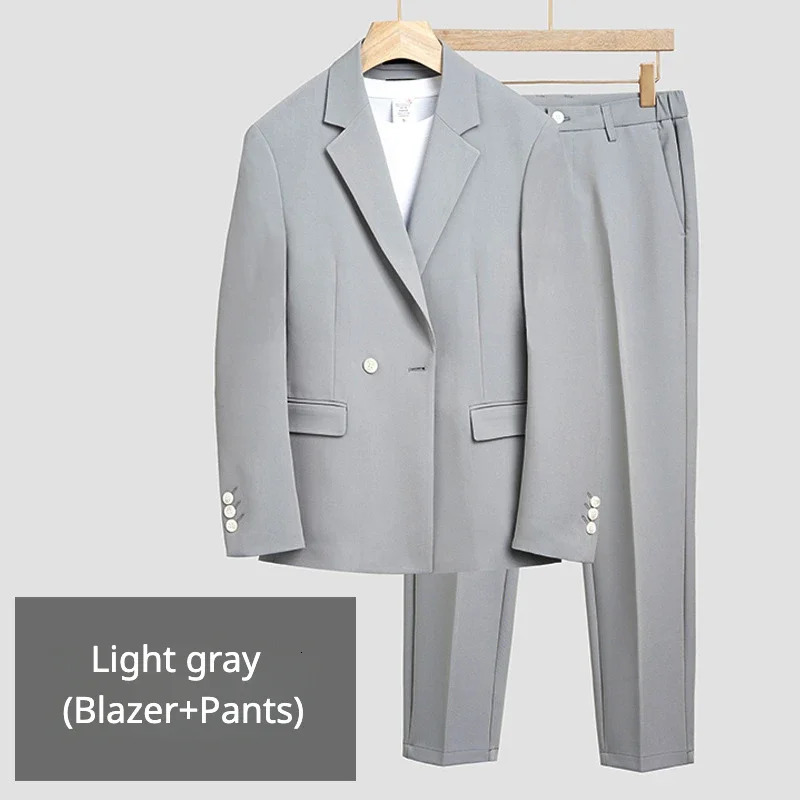 Men's Suits Blazers BlazerPants High Quality Fashion Casual Suit Korean Style Slim Jacket Trousers 2 Piece Set Wedding Dress Party S5XL 231116