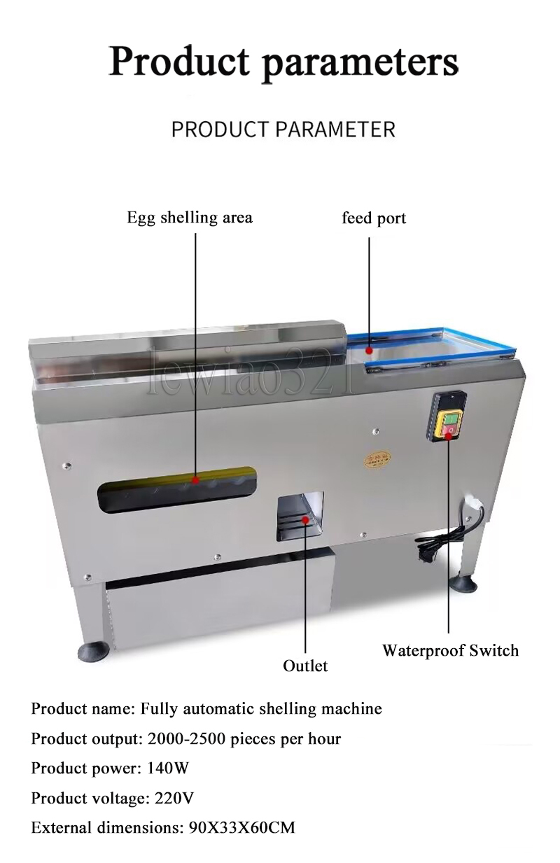 Fully Automatic Boiled Egg Peeler Machine Egg Peeling Machine Eggs Husk Machine Egg Shell Remover Machine