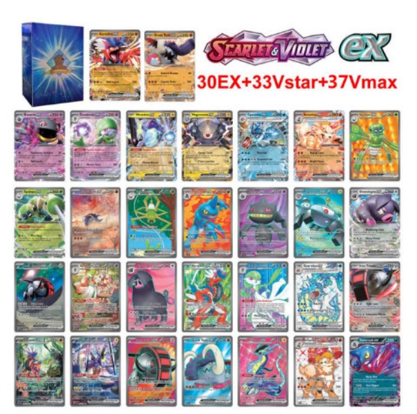 2023 New Card Games Full Flash Card Best TCG Cards Dot Flash 30New ex 33Vstar Ultra Rare Rainbow Arceus DIY Card Packs Kids Shiny Gift