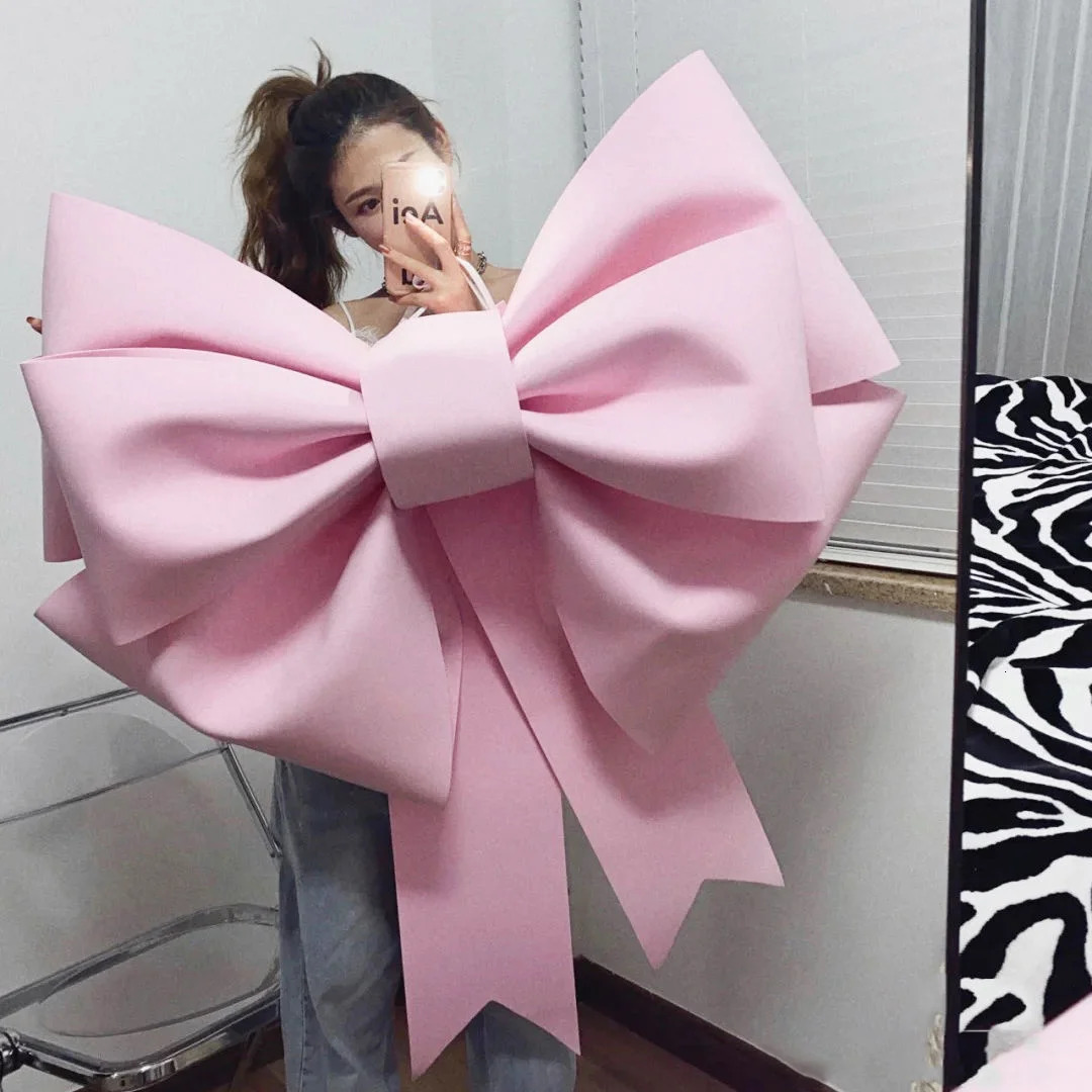 Christmas Decorations DIY Giant Bow Wall Hanging Pendant Ornaments Sponge Paper 3Mm Material Pack Restaurant Shop Wedding Home Decor 231115 1011