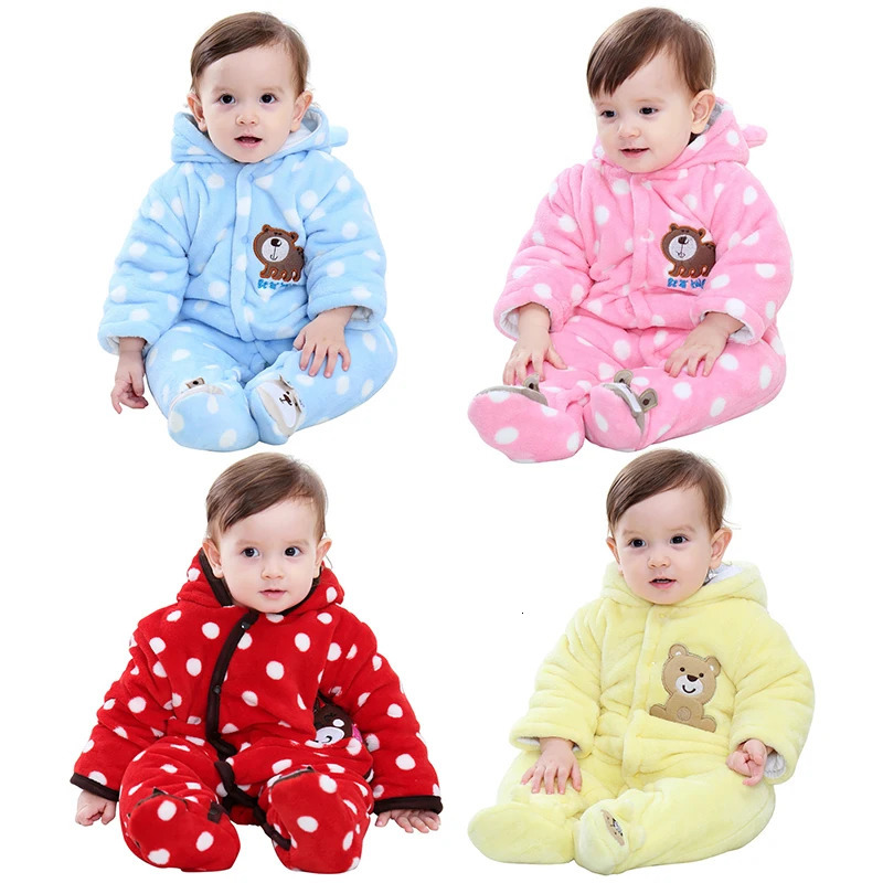 Sleeping Bags Baby Girl Boy Clothes for born Winter Jumpsuit Kid Fleece Overalls Warm Hooded Bag Foot Romper Children 231116