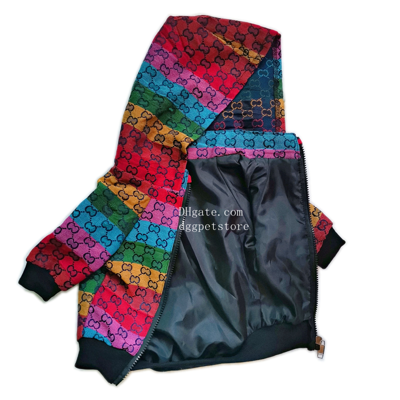 Designer Dog Clothes Classic Letter Pattern Dog Apparel Luxury Zip Up Pet Hoodie with Soft Liner Puppy Jacket Pets Stylish Streetwear Outfit for Small Medium Dogs 416