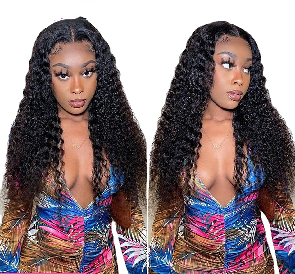 Curly Lace Front Human Hair Wigs For Women Glueless Hd Transparent Lace Frontal Wig Water Wave Loose Deep Wave Frontal Wig, Black
Curly Lace Front Human Hair Wigs For Women Glueless Hd Transparent Lace Frontal Wig Water Wave Loose Deep Wave Frontal Wig, Black