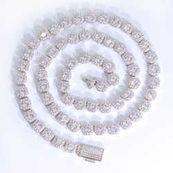 necklace moissanite chain Custom d Vvs Moissanite Dia Cuban k S Sier 8mm 12mm Large Tennis Chain