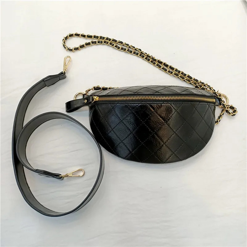 Evening Bags Chain Texture Broadband Chest Women's Crossbody Versatile Simple and Casual Small Fragrance gge Wandering Bag 231116 de87