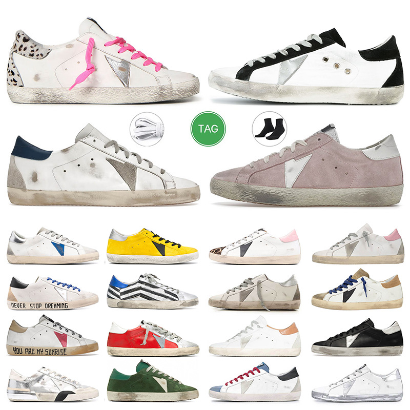 Mens Womens Golden Sneakers Designer Shoes Plate-forme Black White Glitter Dirty Green Pink Blue Luxury Casual trainers size 35-46, A33 white green pink
Mens Womens Golden Sneakers Designer Shoes Plate-forme Black White Glitter Dirty Green Pink Blue Luxury Casual trainers size 35-46, A33 white green pink