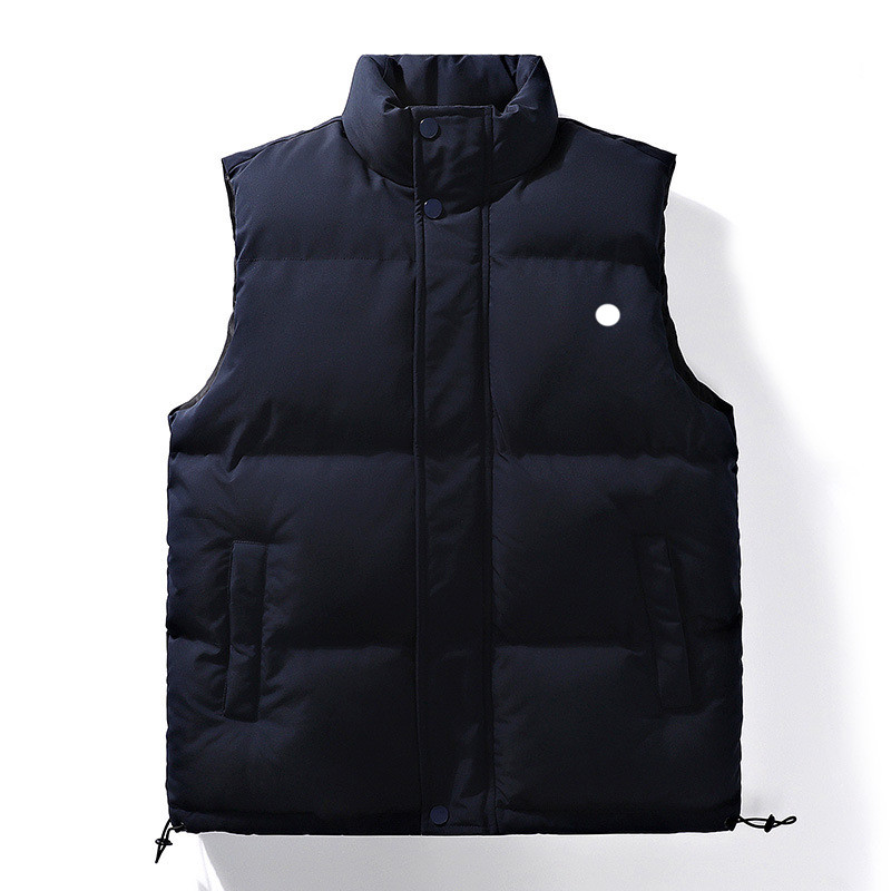 Men Puffer Down Jacket Vest Autumn Winter Warm Waistcoat Sleeveless Stand Collar Double Sided Outwear Jacket Vests Fashion Streetwear LLLM1108
