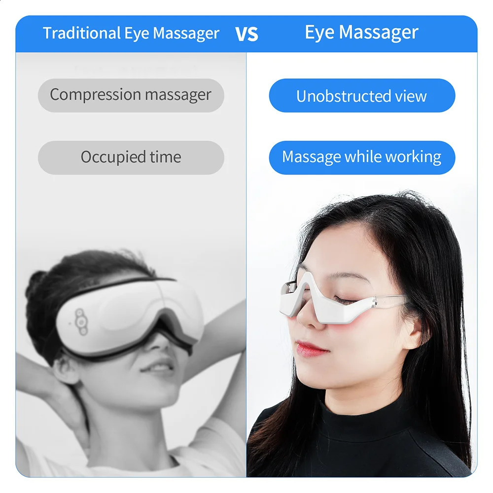 Eye Massager 3D Smart EMS Micro Current Pulse Red Light Therapy Eye Massager Fatigue Relieve Wrinkle Reduction Blood Circulation 231115