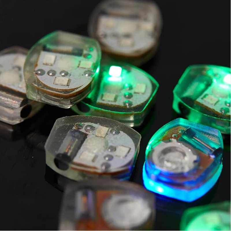 100Pcs Shoe Light Movement Electronics Lamp Accessories Vibrating Light Hole Shoes Lamp Parts DIY LED Glittering Decorations D2.0
