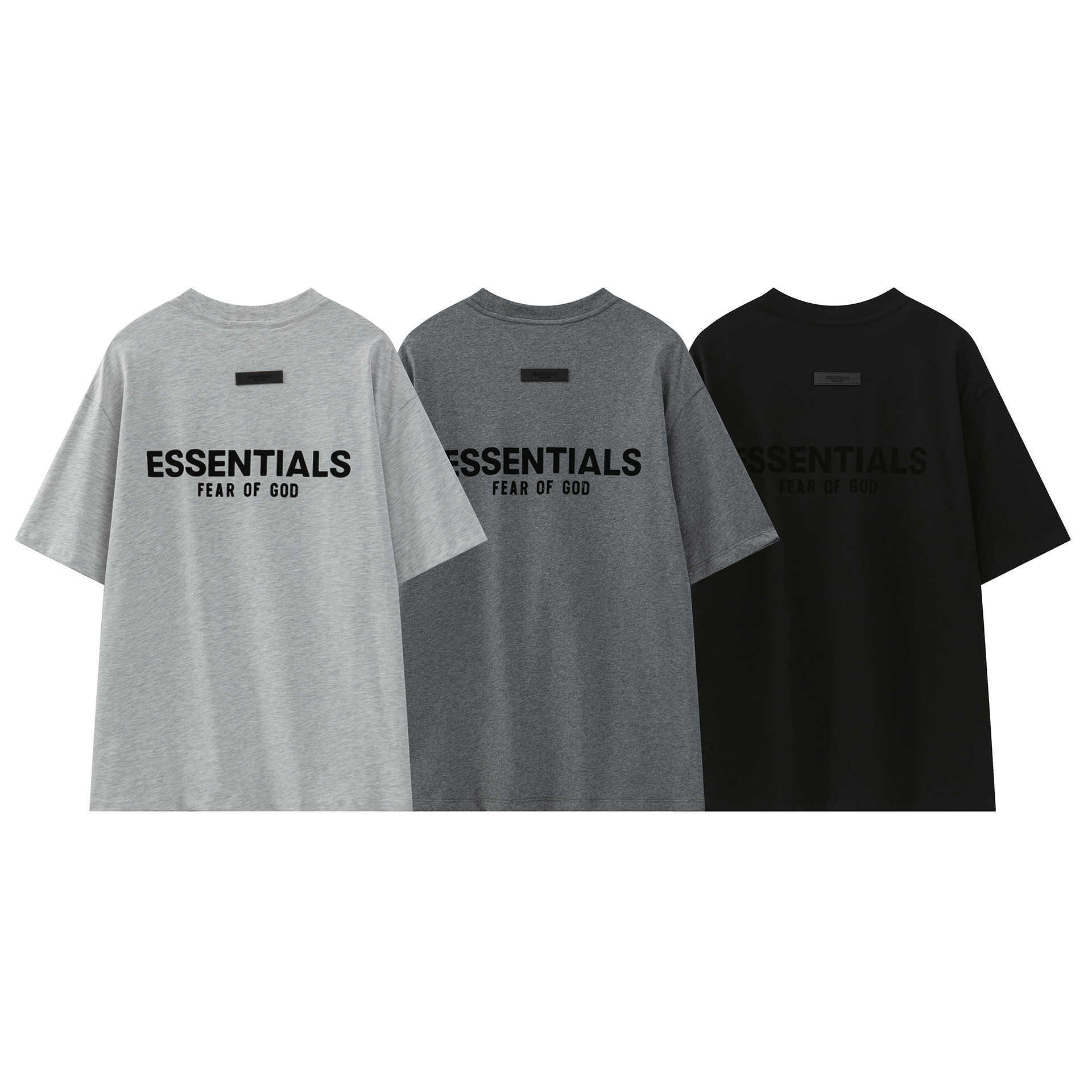 ESS Tees T-Shirts fashion clothing FEARs OF GOD FOG Season 8 Double Thread ESSEN Mens Womens Flocking Letter Short Sleeve T-shirts Summer Luxury Designer, Light gray
ESS Tees T-Shirts fashion clothing FEARs OF GOD FOG Season 8 Double Thread ESSEN Mens Womens Flocking Letter Short Sleeve T-shirts Summer Luxury Designer, Light gray