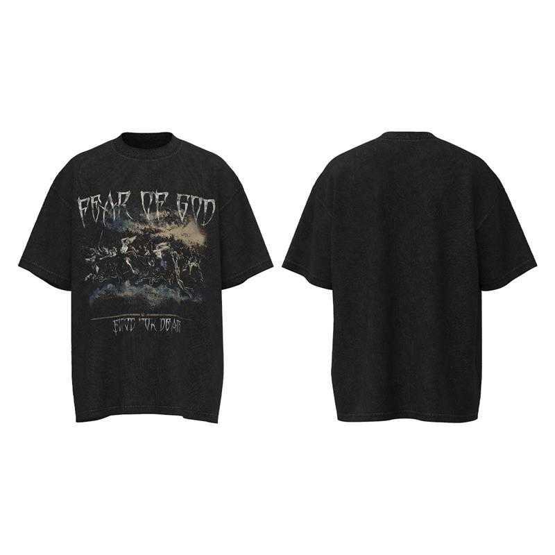 ESS Tees T-Shirts Luxury Designer fashion clothing FOG FEARs OF GOD Vintage Gods' War Printed Couple Summer Round Neck Wash T-shirt, Black
ESS Tees T-Shirts Luxury Designer fashion clothing FOG FEARs OF GOD Vintage Gods' War Printed Couple Summer Round Neck Wash T-shirt, Black