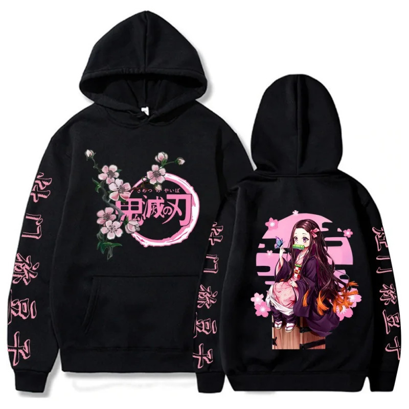 Men's Hoodies Sweatshirts Kimetsu No Yaiba Demon Slayer Hoodies Anime Kamado Nezuko Graphics Print Harajuku Hooded Sweatshirt Unisex Y2k Clothes Sudadera 231116