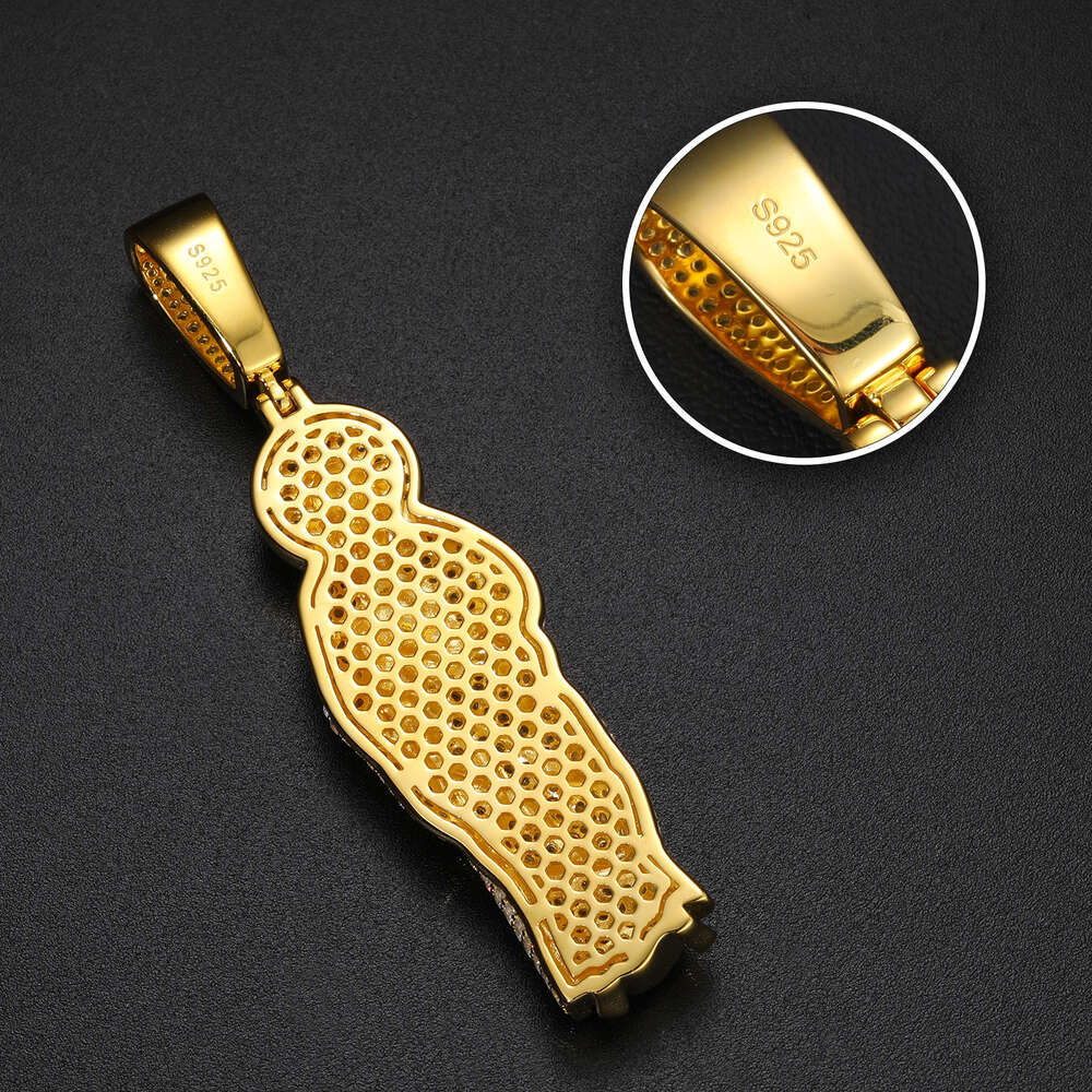 Pass Dia Tester Moissanite Iced Out San Judas Tadeo Pendant Sterg Sier Hip Hop Mens VVS Mossanite Jesus Necklace