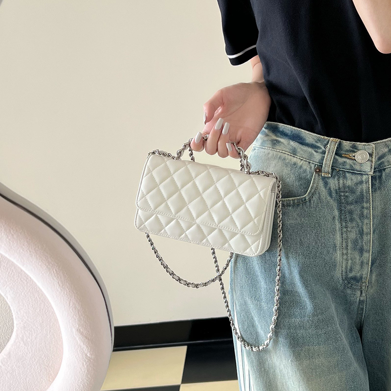 designer bag Diamond handle chain bag 1:1 TOP quality 18.5cm genuine leather crossbody bag lady shoulder handbag With box C565