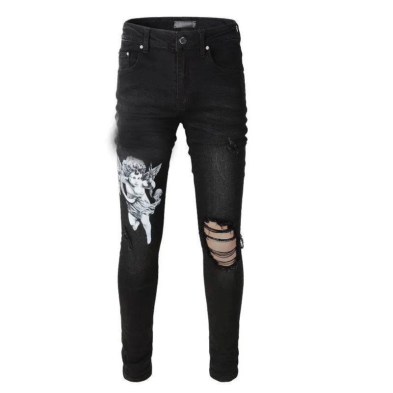 2023 New CRYSTAL THRASHER JEAN TACTICAL CARGO Mens Slim Jeans Distressed Denim Designer Pants with Holes Letters Torn Tattered Knee Ripp JUl
2023 New CRYSTAL THRASHER JEAN TACTICAL CARGO Mens Slim Jeans Distressed Denim Designer Pants with Holes Letters Torn Tattered Knee Ripp JUl