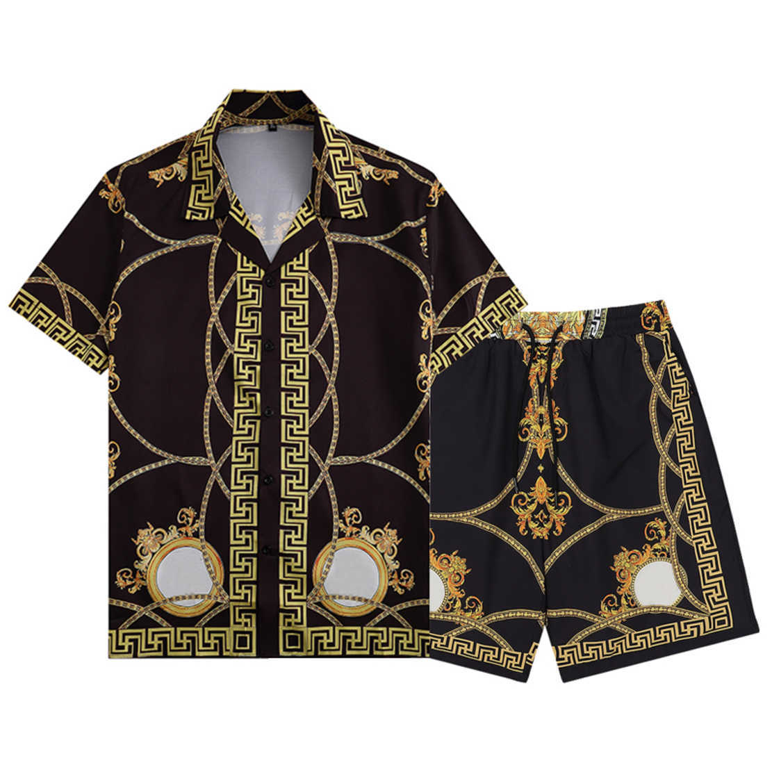 Outfit Beach Versage Floral vercace Two Men's Summer Casual Tracksuits Shirt Hawaiian Shorts Printing Short Piece Suit Fashion Men Sets M-3XL LOSL, 11
Outfit Beach Versage Floral vercace Two Men's Summer Casual Tracksuits Shirt Hawaiian Shorts Printing Short Piece Suit Fashion Men Sets M-3XL LOSL, 11