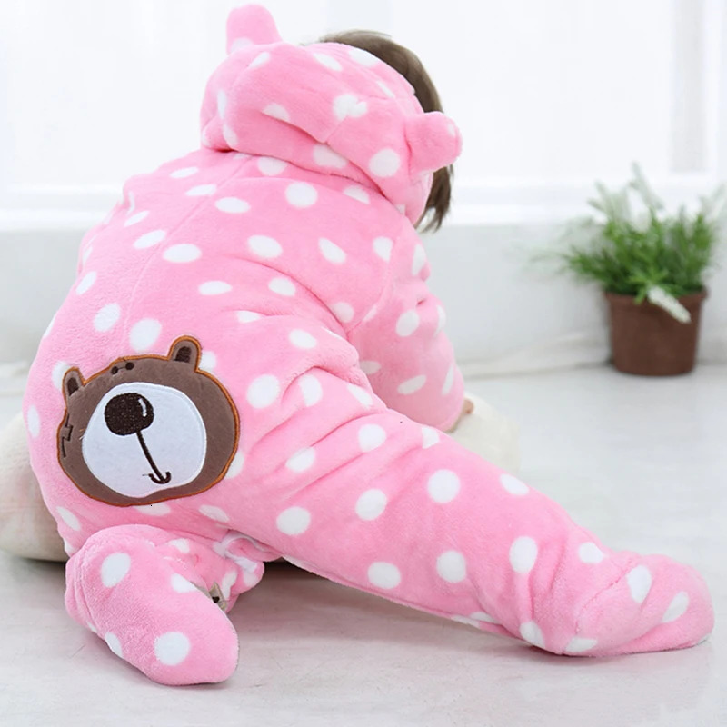 Sleeping Bags Baby Girl Boy Clothes for born Winter Jumpsuit Kid Fleece Overalls Warm Hooded Bag Foot Romper Children 231116