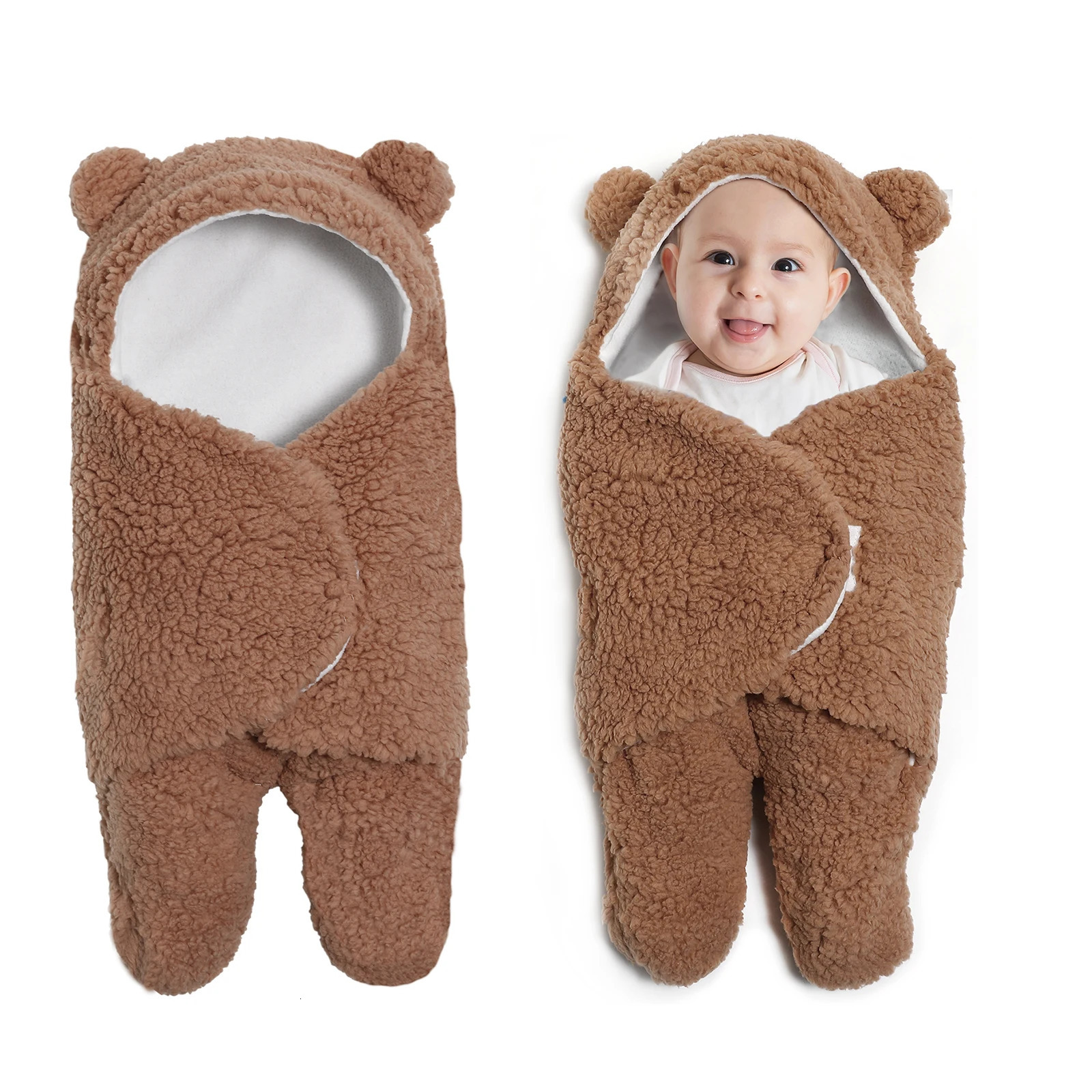 Sleeping Bags Soft born Baby Wrap Blankets Bag Envelope For Sleepsack Cotton Thicken for 0 6 Months 231115