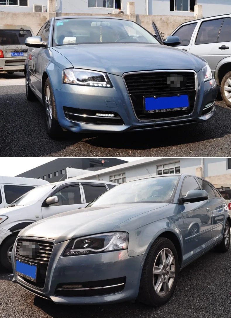 Car Front Light for AUDI A3 2008-2012 S3 LED Auto Headlight Assembly Upgrade Angel Eye Daytime Lights Dynamic Signal Lamp