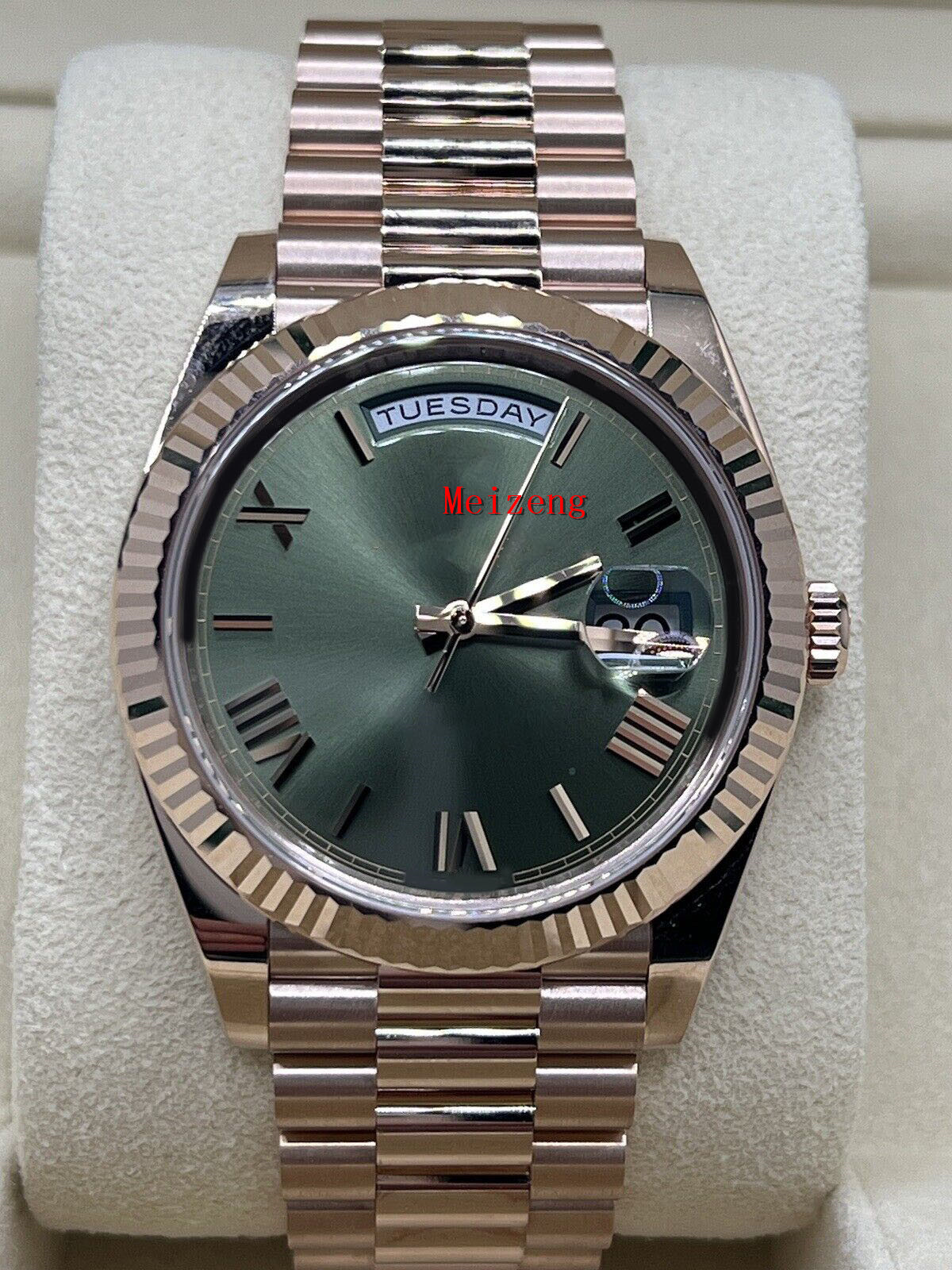 Luxury Wristwatch BRAND NEW 2023 Day-Date 40 Olive Green President 18K Rose Gold 228235 Men's Automatic Watch
Luxury Wristwatch BRAND NEW 2023 Day-Date 40 Olive Green President 18K Rose Gold 228235 Men's Automatic Watch