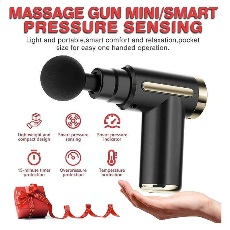 Full Body Massager Portable Mini Massage Gun Deep Tissue Muscle Electric Massager Gun Pain Relief For Body Neck Back Relaxation Fitness Slimming 23120
