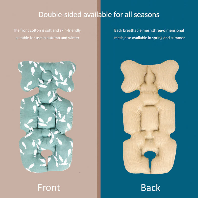 Stroller Parts Accessories Baby Stroller Mattresses Cushion Seat Cotton Breathable Car Pad for Baby Prams Cart Mat Liner born Pushchairs Accessories 2