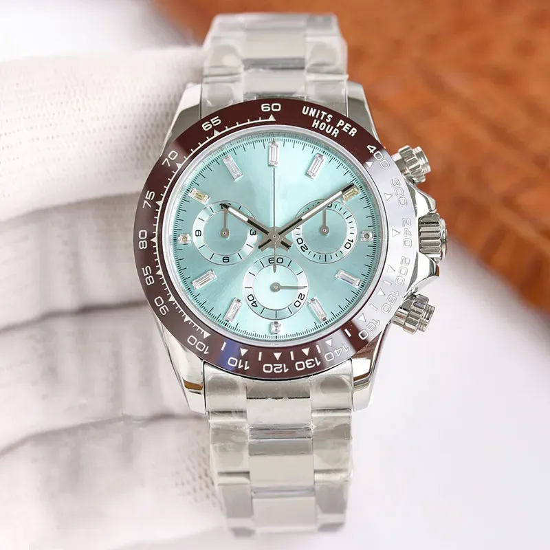 High Men's Watches Quality Automatic Mechanical Watch Modern Movement Wristwatch Sapphire Wristwatches Sports Hands Stainless Steel Rubber Strap Montres De Luxe