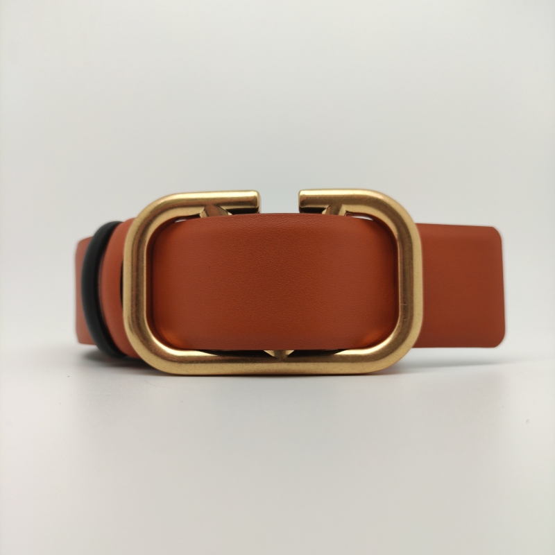 V Letter Cowskin Hardware Double sided use Button Luxury Button Brand Fashion Belt Waistband Fashion Jewelry Clothing Gold Pattern Gift box packa